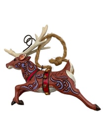 JIM SHORE FLYING REINDEER ORNAMENT