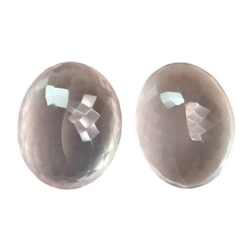 45.50 CT FACETED ROSE QUARTZ GEMSTONES LOT