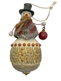 JIM SHORE SNOWMAN HOLDING ORNAMENT ORNAMENT