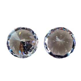 8.50 CT FACETED WHITE ZIRCON GEMSTONES PAIR