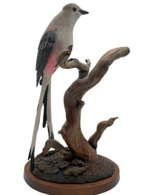 HACHIRO GOTO SCISSOR TAIL BIRD STATUE 13.5"