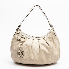 GUCCI SUKEY MEIDUM HOBO IVORY SHOULDER BAG