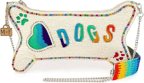 NEW! MARY FRANCES DOG LOVE BONE CROSSBODY HANDBAG