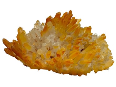 LARGE ORANGE TANGERINE QUARTZ CRYSTAL CLUSTER