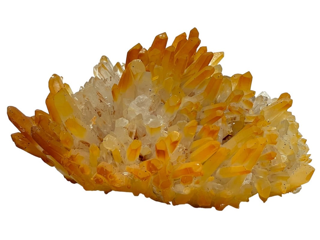 LARGE ORANGE TANGERINE QUARTZ CRYSTAL CLUSTER (1 of 5)