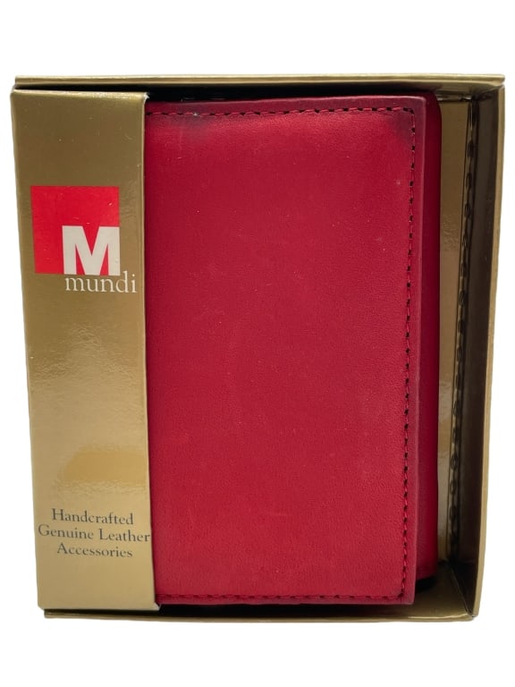 NIB MUNDI GENUINE LEATHER RED WALLET (1 of 7)