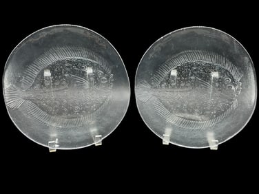 VINTAGE FISH PLATES SET OF TWO