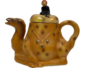 MID CENTURY JAPAN CERAMIC CAMEL TEAPOT