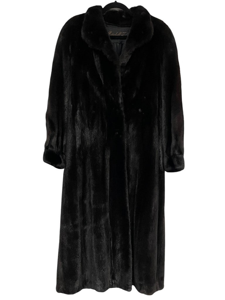 NEW WITH TAGS BLACKGLAMA MINK FULL LENGTH FUR COAT (1 of 7)