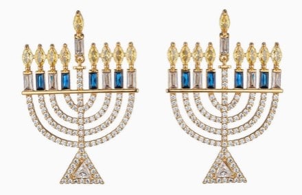 NIB EYECANDY LA HAPPY HANNUKAH MENORAH EARRINGS (1 of 3)