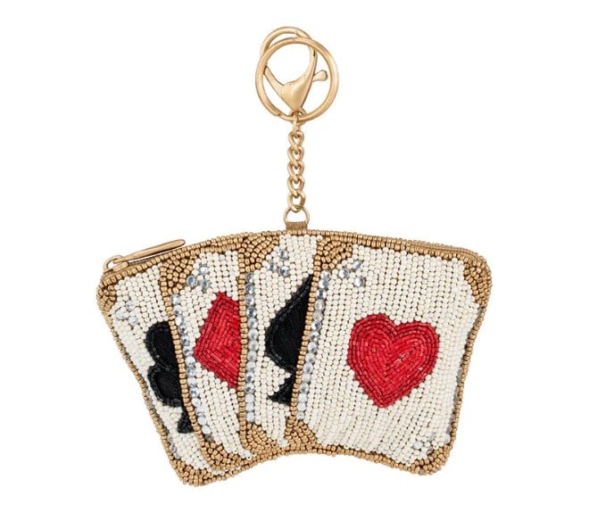 NEW! MARY FRANCES LET'S PALY COIN PURSE KEY FOB (1 of 3)