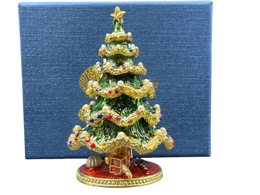NEW! CHRISTMAS TREE TRINKET JEWELRY BOX (1 of 5)