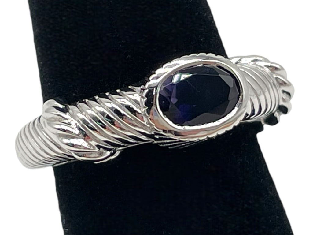 JUDITH RIPKA LOLITE STERLING RING SZ6 4.67G (1 of 7)