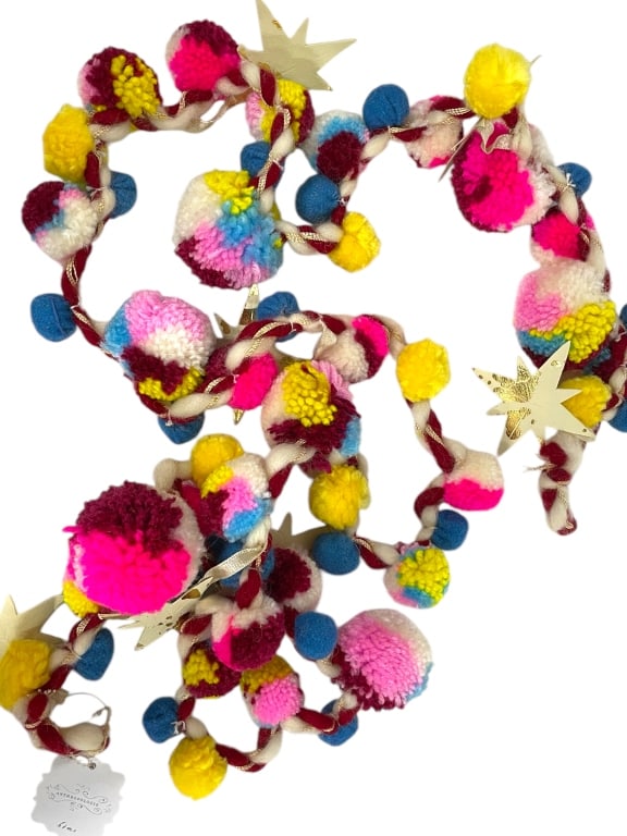 NEW! ANTHROPOLOGIE POM POM GARLAND SET OF 4 (1 of 4)