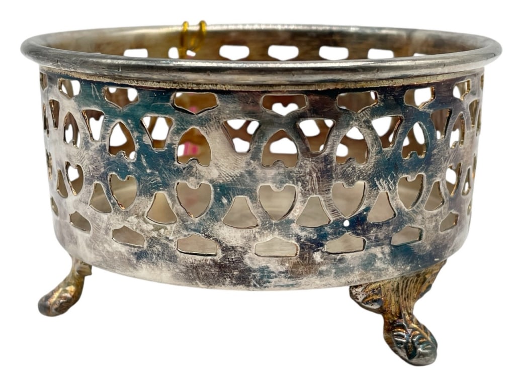 METAL FOOTED CATCHALL DISH SET OF TWO (1 of 8)