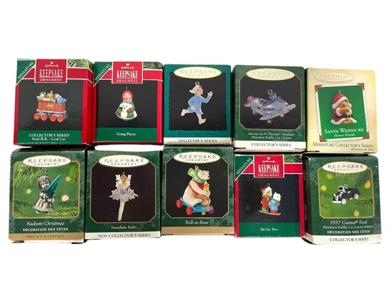 NIB HALLMARK KEEPSAKE MINI ORNAMENTS 10 PIECES (1 of 3)