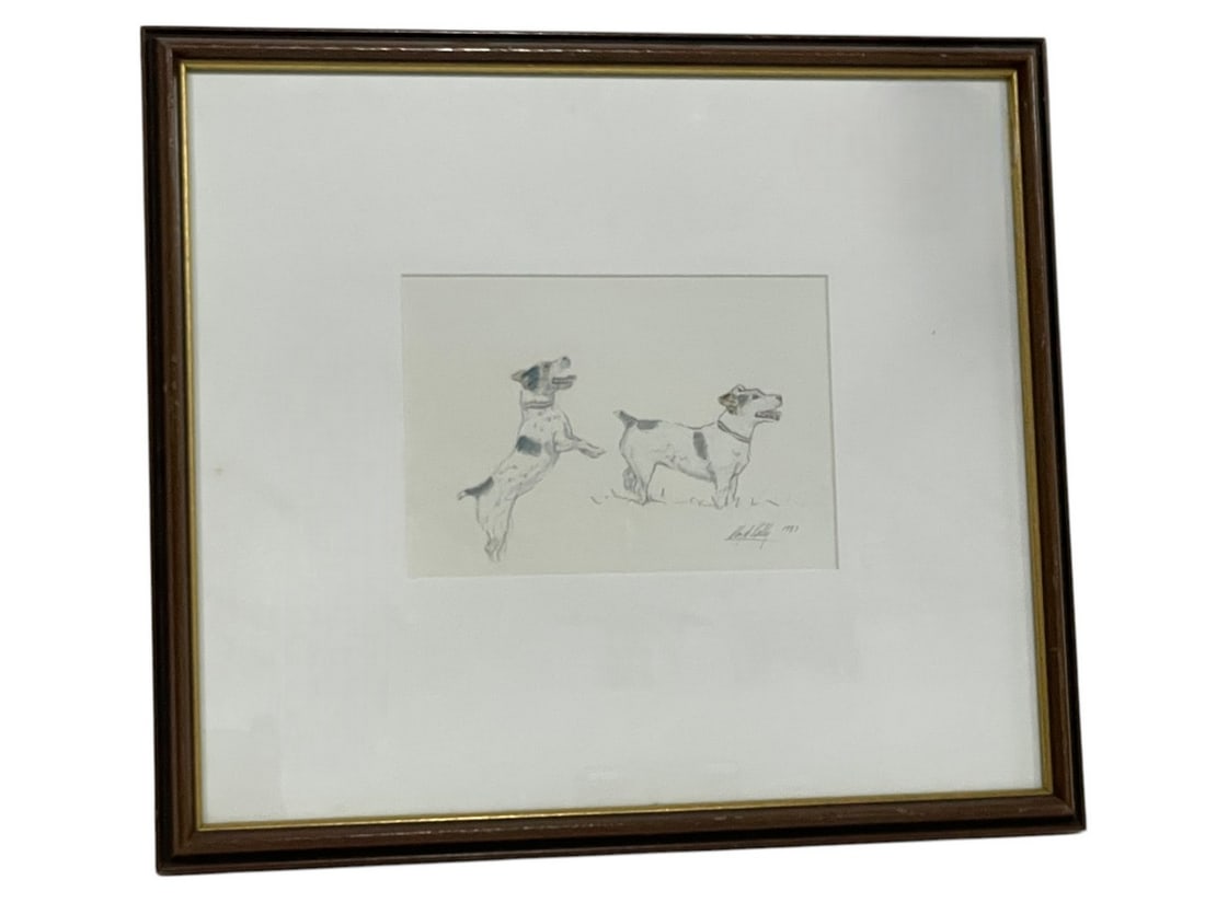 FLOYD KELLY TERRIER DOG DRAWING 17" (1 of 5)