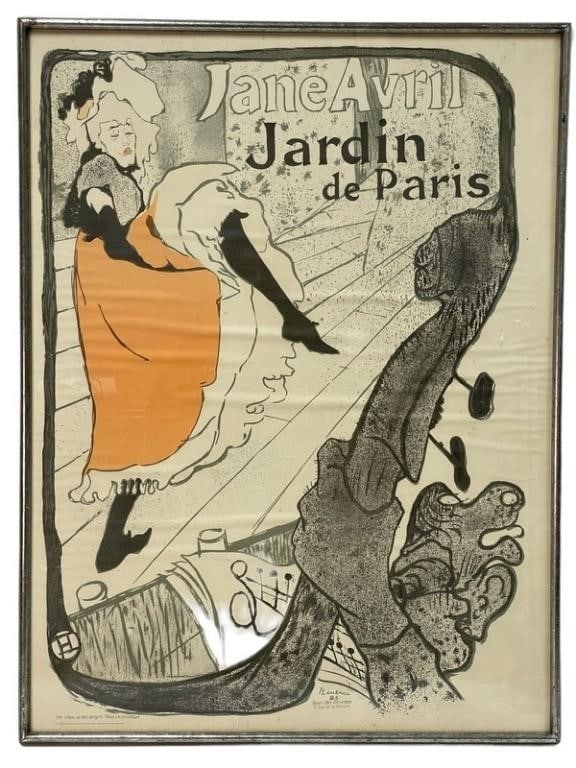 LAUTREC JANE AVRIL JARDIN PARIS POSTER PRINT 32" (1 of 7)