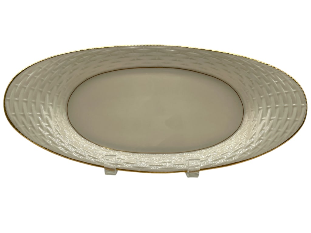 LENOX OVAL BASKET WEAVE SERVING PLATTER (1 of 5)