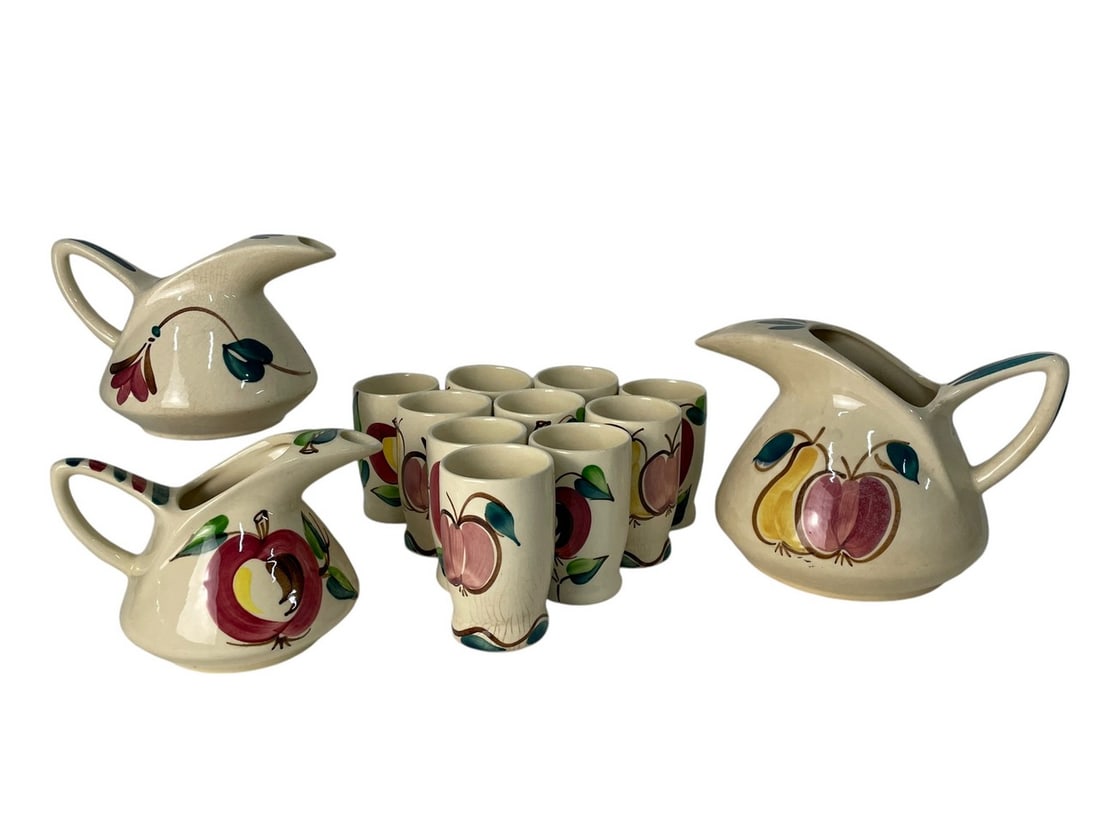 VINTAGE 13 PIECE PURINTON POTTERY SET (1 of 11)