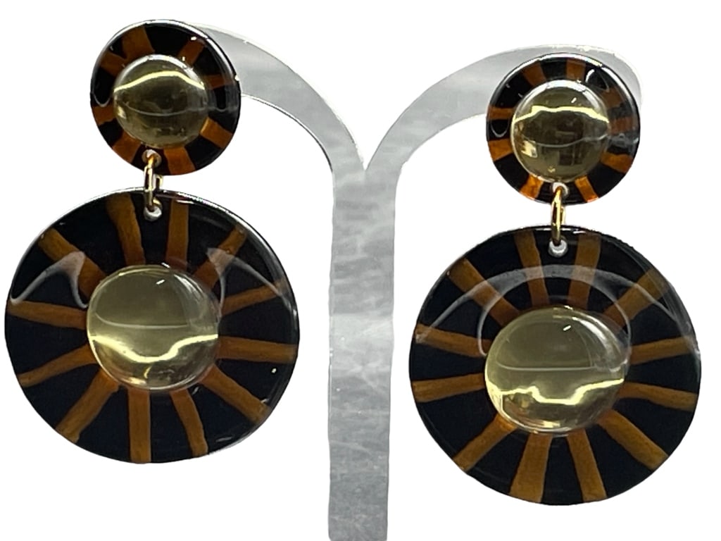 BRUCE TOLMAN DROP EARRINGS: BRUCE TOLMAN DROP EARRINGS -VERY GOOD PRE-OWNED -MA082924