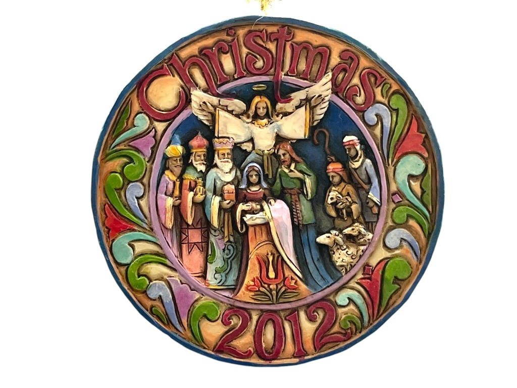 NEW! JIM SHORE CHRISTMAS 2012 DATED NATIVITY ORNAT: NEW! JIM SHORE CHRISTMAS 2012 DATED NATIVITY ORNAMENT -NEW! -NEW WITH TAG AND PRICE OF $11.95 -APPROX 3" DIAMETER -JA 110424 #6 ***Please note that due to limited storage space, all items must be pick