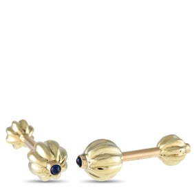 TIFFANY & CO. 14K GOLD SAPPHIRE BALL CUFFLINKS