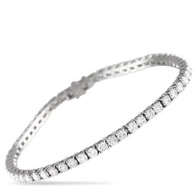 18K WHITE GOLD 5.23CT DIAMOND TENNIS BRACELET