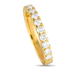 18K YELLOW GOLD 0.78CT DIAMOND RING SZ 7