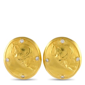 SEIDENGANG 18K GOLD DIAMOND CLIP-ON EARRINGS
