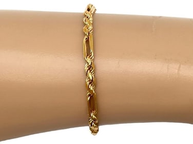 14K GOLD UNIQUE CHAIN BRACELET 5.67G