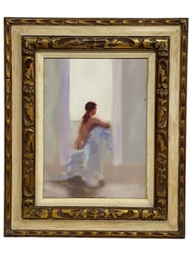 ANTHONY MICHAEL AUTORINO NUDE OIL ON CANVAS 24"