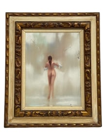 ANTHONY MICHAEL AUTORINO NUDE OIL ON CANVAS 24"