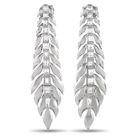 18K WHITE GOLD 2.30CT DIAMOND DROP EARRINGS
