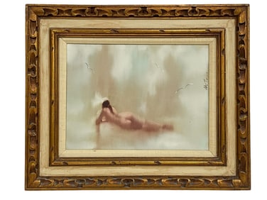 ANTHONY MICHAEL AUTORINO NUDE OIL ON CANVAS 23.5"