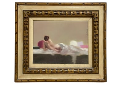 ANTHONY MICHAEL AUTORINO NUDE OIL ON CANVAS 22"