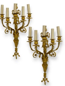 PAIR OF FRENCH NEOCLASSICAL ORMOLU SCONCES C.1780