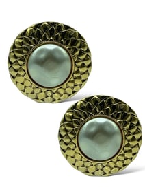 PAIR OF VINTAGE CHANEL PEARL EARRINGS