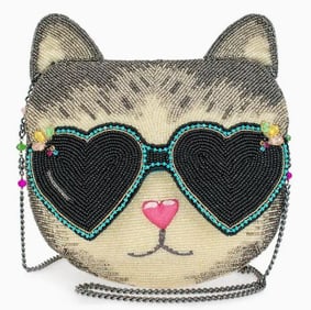 NEW! MARY FRANCES COOL CAT CROSSBODY BAG