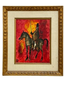 PIERRE MAS DON QUIXOTE OIL ON CANVAS 21"