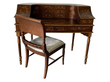EDWARDIAN CARLTON HOUSE STYLE DESK & CHAIR