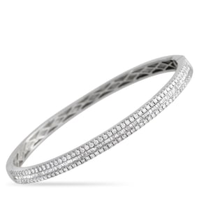 18K WHITE GOLD DIAMOND BANGLE BRACELET