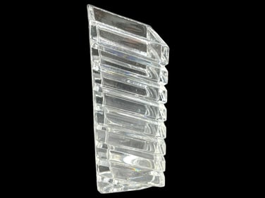 VINTAGE SQUARE GLASS VASE
