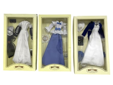FRANKLIN MINT GONE WITH THE WIND THREE OUTFITS
