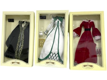 FRANKLIN MINT GONE WITH THE WIND THREE OUTFITS