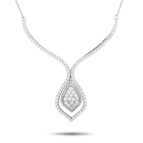 14K WHITE GOLD 1.50CT DIAMOND NECKLACE