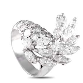 PLATINUM 3.40CT DIAMOND RING SZ 6.5