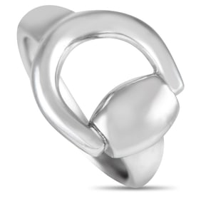 GUCCI HORSEBIT 18K WHITE GOLD RING SZ 6.5