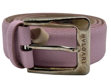 VINTAGE BVLGARI PINK LEATHER BELT SZ 35/34
