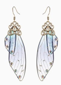 NEW!! EYECANDY FAIRY BELL WING EARRINGS